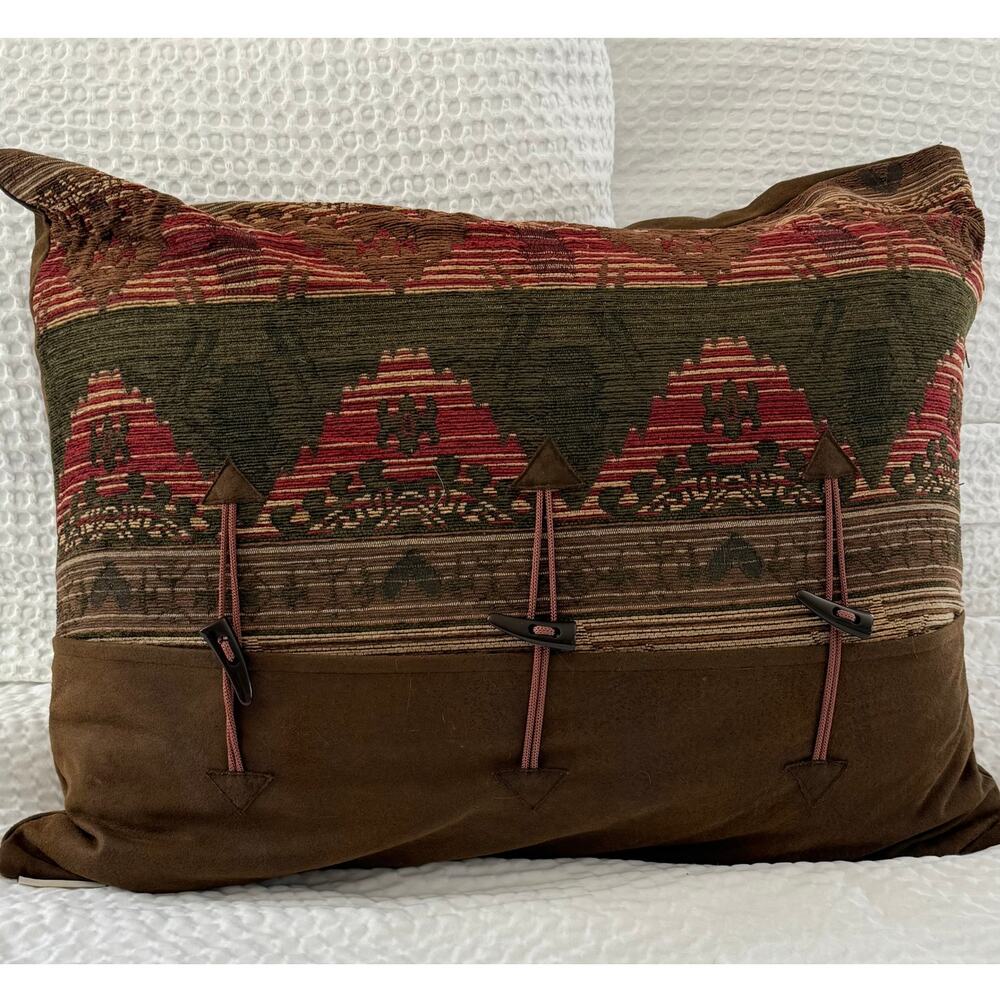 King Pillow Sham Southwestern Rustic Lodge Cabin Bedding HiEnd Accents Brown